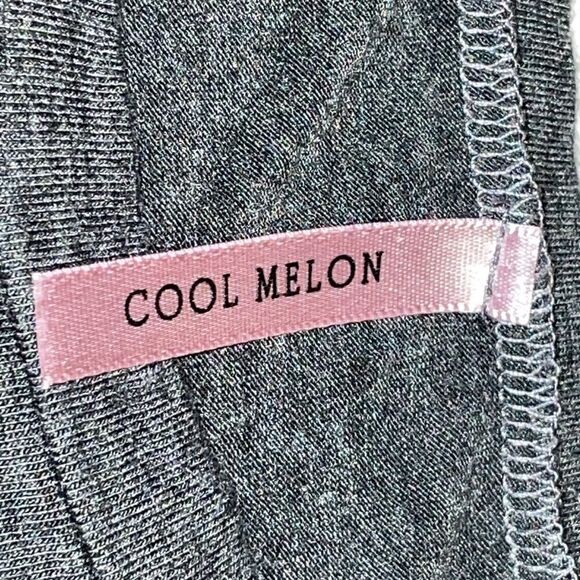 Cool Melon comfortable grey with blue & white star print raglan sleeves size 2X - Picture 5 of 7